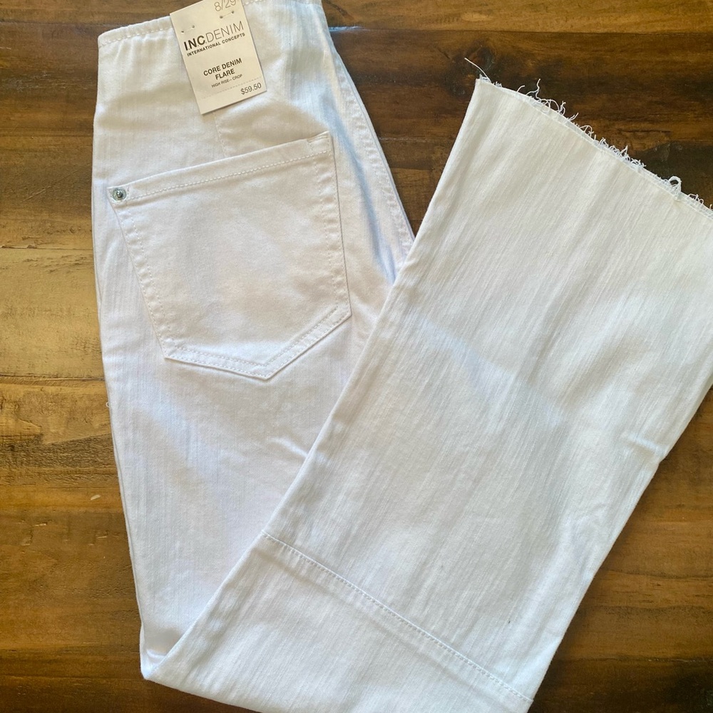 I.N.C. Denim Core Denim Flare Crop